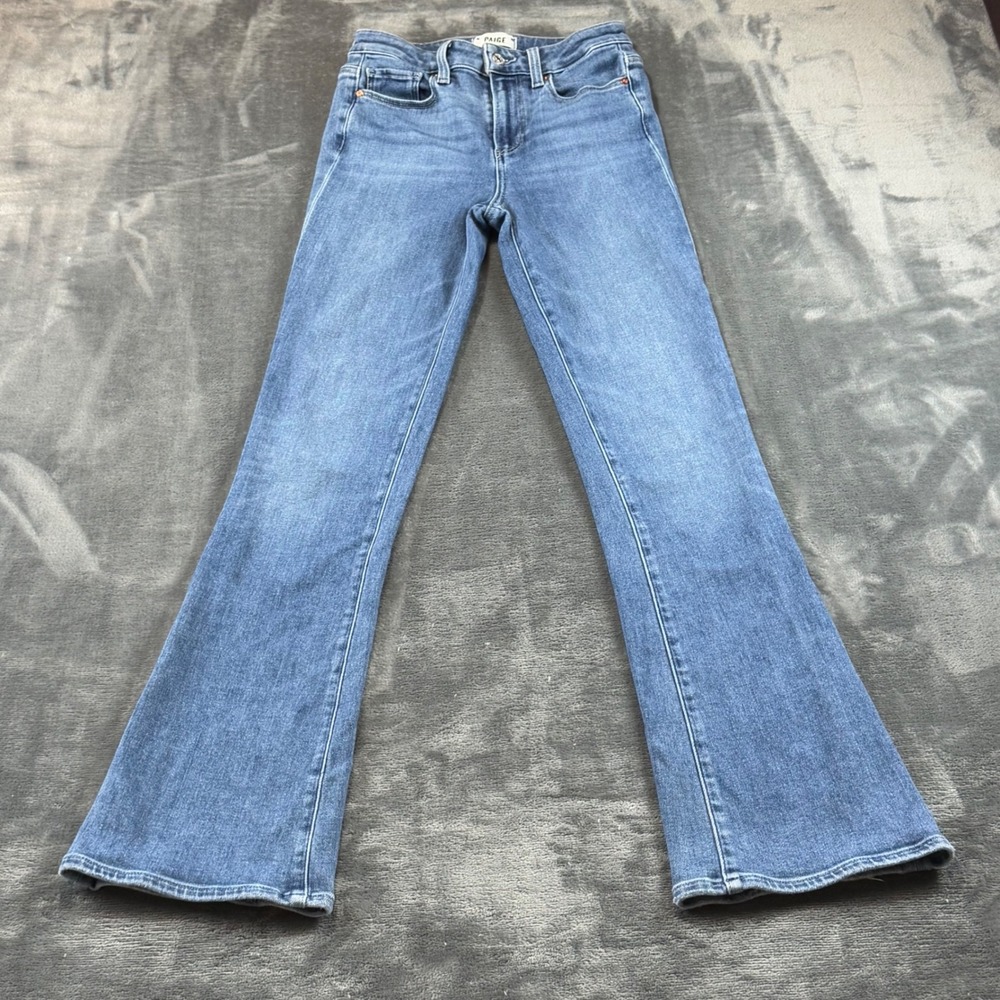 Paige Laurel Canyon High Rise Flare Jeans Zane Blue W8313 Size 25